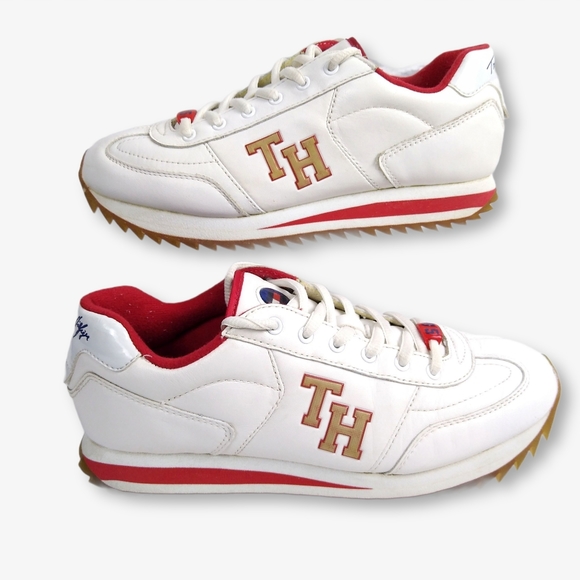Tommy Hilfiger Shoes - Vintage Tommy Hilfiger Spellout Leather Sneakers 7